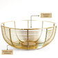 Fruit Basket Bowl, Gold - Set of 2 - Behoma