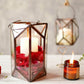 Geometric Lantern, Antique Copper - 6.10''X 6.6'' - Behoma