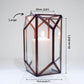 Geometric Lantern, Antique Copper - Set - 8.6'' & 6.6'' - Behoma