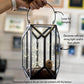 Geometric Lantern, Nickel Black - 8.6''X 6.1'' - Behoma