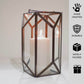 Geometric Lantern, Nickel Black - Set - 8.6'' & 6.69'' - Behoma