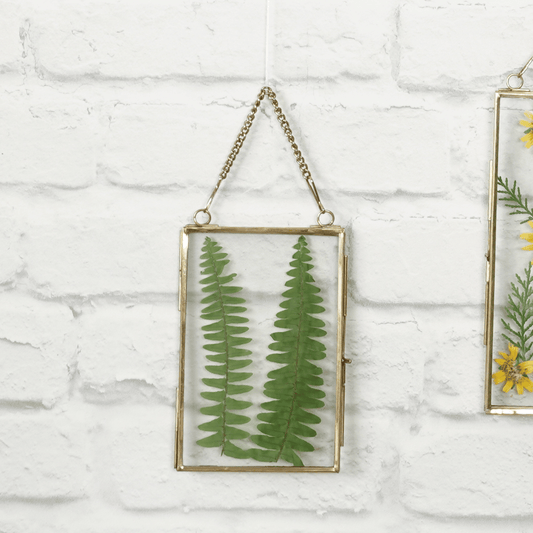 Glass & Brass Hanging Frame (4x6) - Behoma