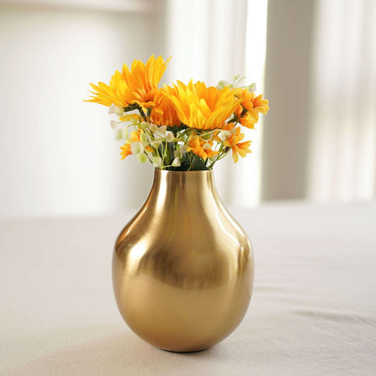 Golden Droplet Vase - 6.1''X5.1'' - Behoma