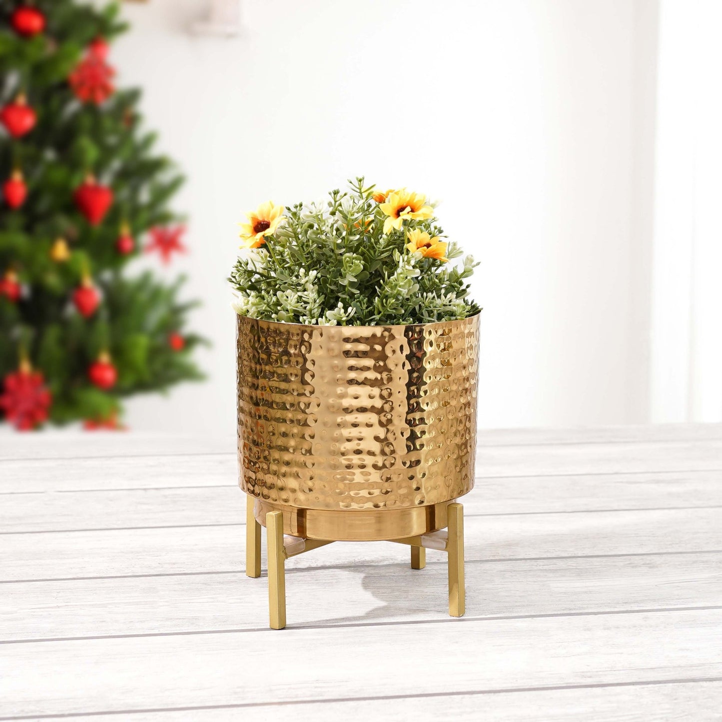 Golden Metal Planter Small