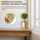 Golden Metal Planter Set