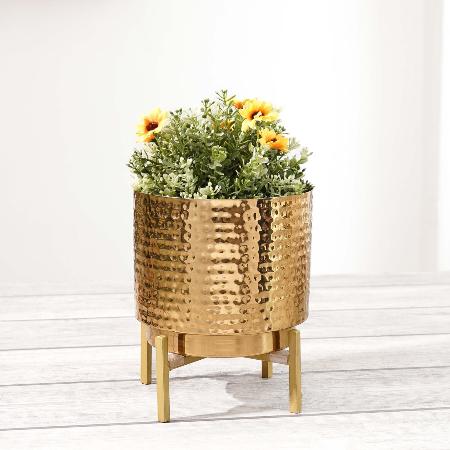 Golden Metal Planter Small