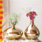 Golden Metal Flower Vase Set of 2 - Behoma