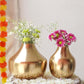 Golden Metal Flower Vase Set of 2 - Behoma