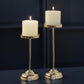 Golden Pillar Candle Holder Set - Behoma