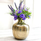 Hammered Flower Vase - Gold, 7.8'' - Behoma