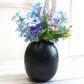 Hammered Flower Vase Oval - Black, 8.2'' - Behoma