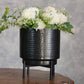 Hammered Indoor Planter - Matt black, 7.7'' - Behoma