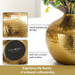 Hammered Metal Flower Vase | Gold - Behoma