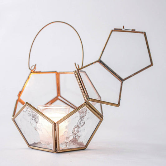 Honeycomb Lantern, Antique Brass - Behoma