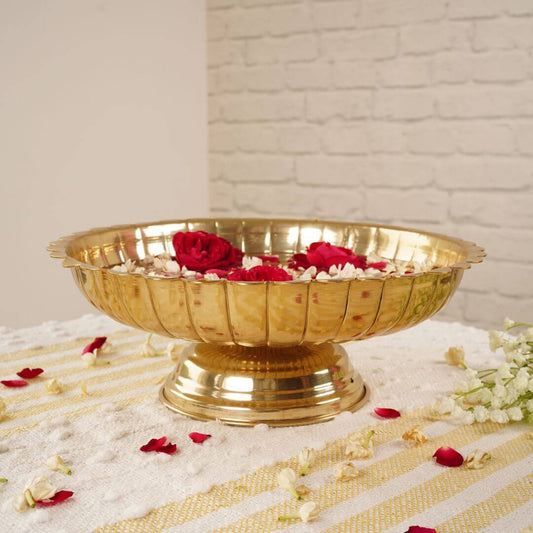 Metal Urli, holi tray, trays for holi, urli for holi decoration