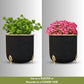 Leaf leg Metal Planter, Black - Behoma