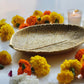 Leaf - shaped Platter, Golden - Small - Behoma, Holi platter, holi tray, trays for holi