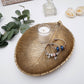 Leaf - shaped Platter, Golden - Large - Behoma, Holi platter, holi tray, trays for holi