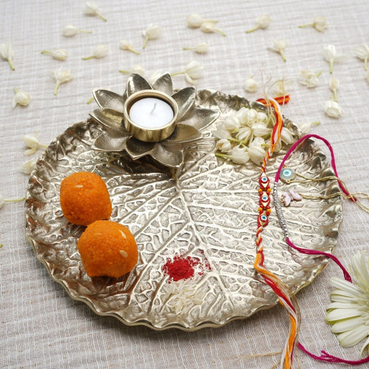 Lotus Leaf Thaali Pooja thali Pooja tray behoma