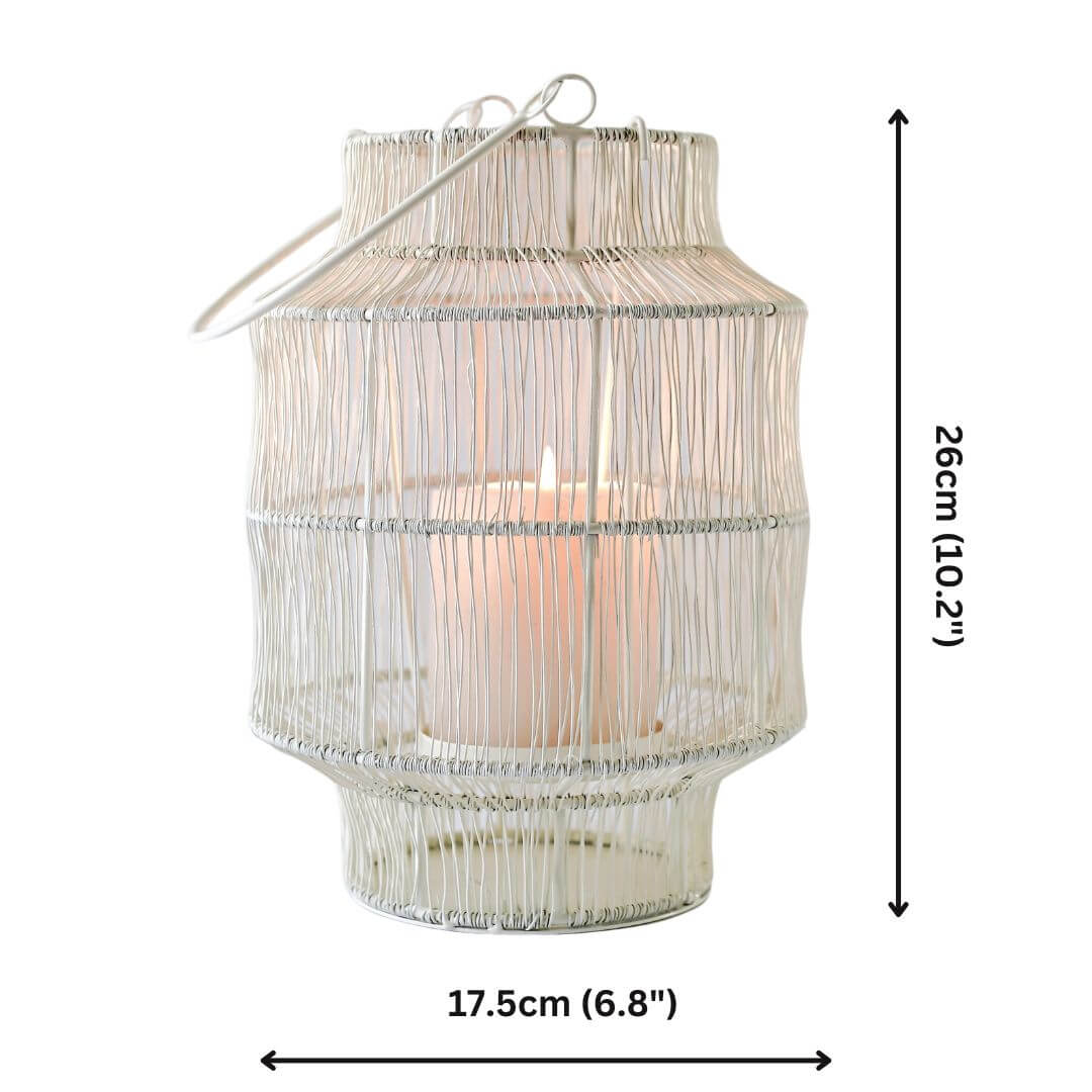 Mesh Lantern, Black - 10.2''X 6.8'' - Behoma