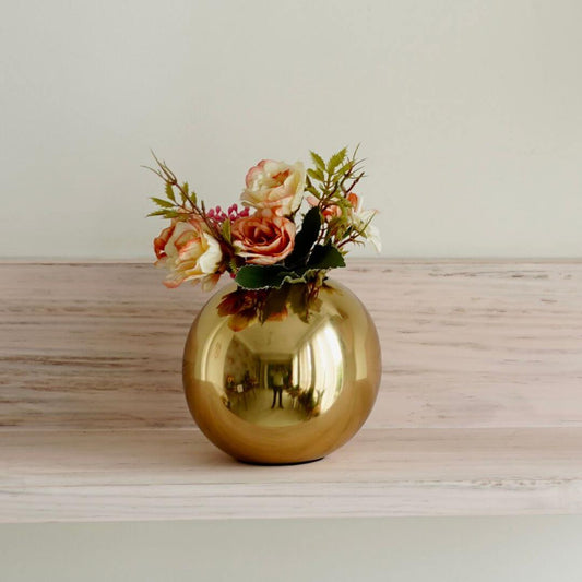 Metal Ball Flower Vase - 4.1'' - Behoma