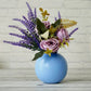 Metal Ball Flower Vase, Blue - 4.1'' - Behoma