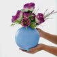 Metal Ball Flower Vase, Blue - 4.1'' - Behoma