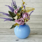 Metal Ball Flower Vase, Blue - 4.1'' - Behoma