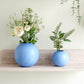 Metal Ball Flower Vase, Blue, Set - 6.6'' & 4.1'' - Behoma