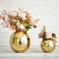 Metal Ball Flower Vase, Gold - Set - 6.6'' & 4.1'' - Behoma