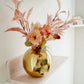 Metal Ball Flower Vase, Gold - Set - 6.6'' & 4.1'' - Behoma