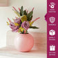 Metal Ball Flower Vase, Pink, Set - 6.6'' & 4.1'' - Behoma