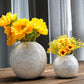 Metal Ball Flower Vase Set of 2 | White - Behoma