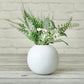 Metal Ball Flower Vase, White - Large, 6.6'' - Behoma