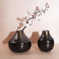 Metal Bud Flower Vase, Antique Brass, Set of 2 - 6.1'' - Behoma