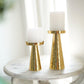 Metal Candle Holder Set of 2 - Gold - Behoma