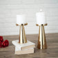 Metal Candle Holder Set of 2 - Gold - Behoma