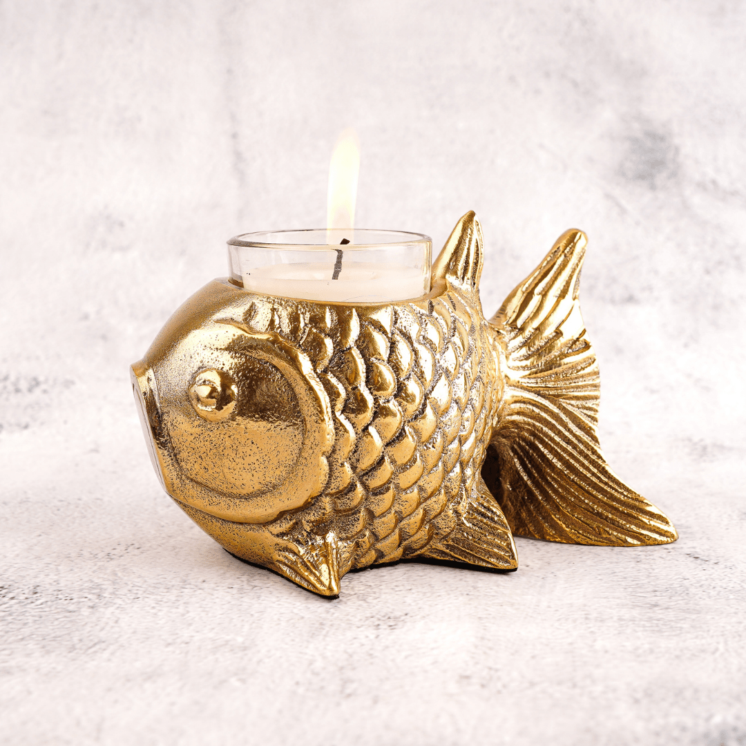 Metal Fish Candle Holder, Set - Behoma