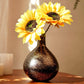 Metal Flower Vase, Black - 7.2'' - Behoma