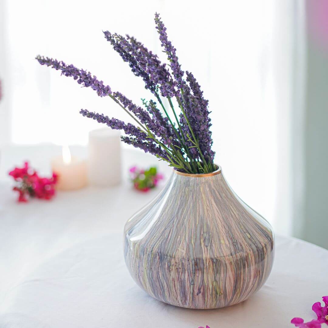 Metal Flower Vase | Multi Color - Behoma