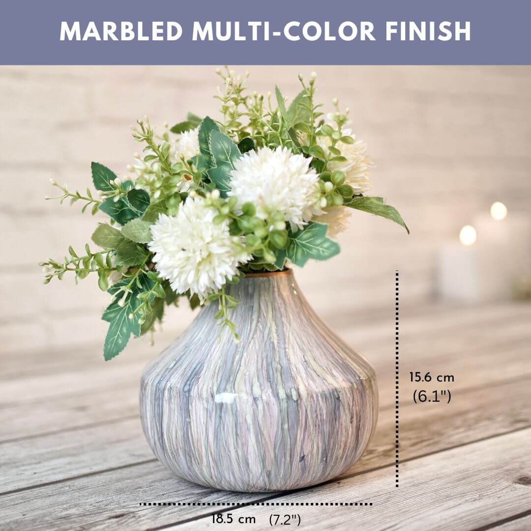 Metal Flower Vase | Multi Color - Behoma