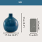 Metal Flower Vase | Opal Blue - Behoma