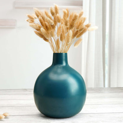 Metal Flower Vase | Opal Blue - Behoma