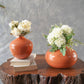 Metal Flower Vase | Rusty Orange - Behoma