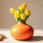 Metal Flower Vase | Rusty Orange - Behoma