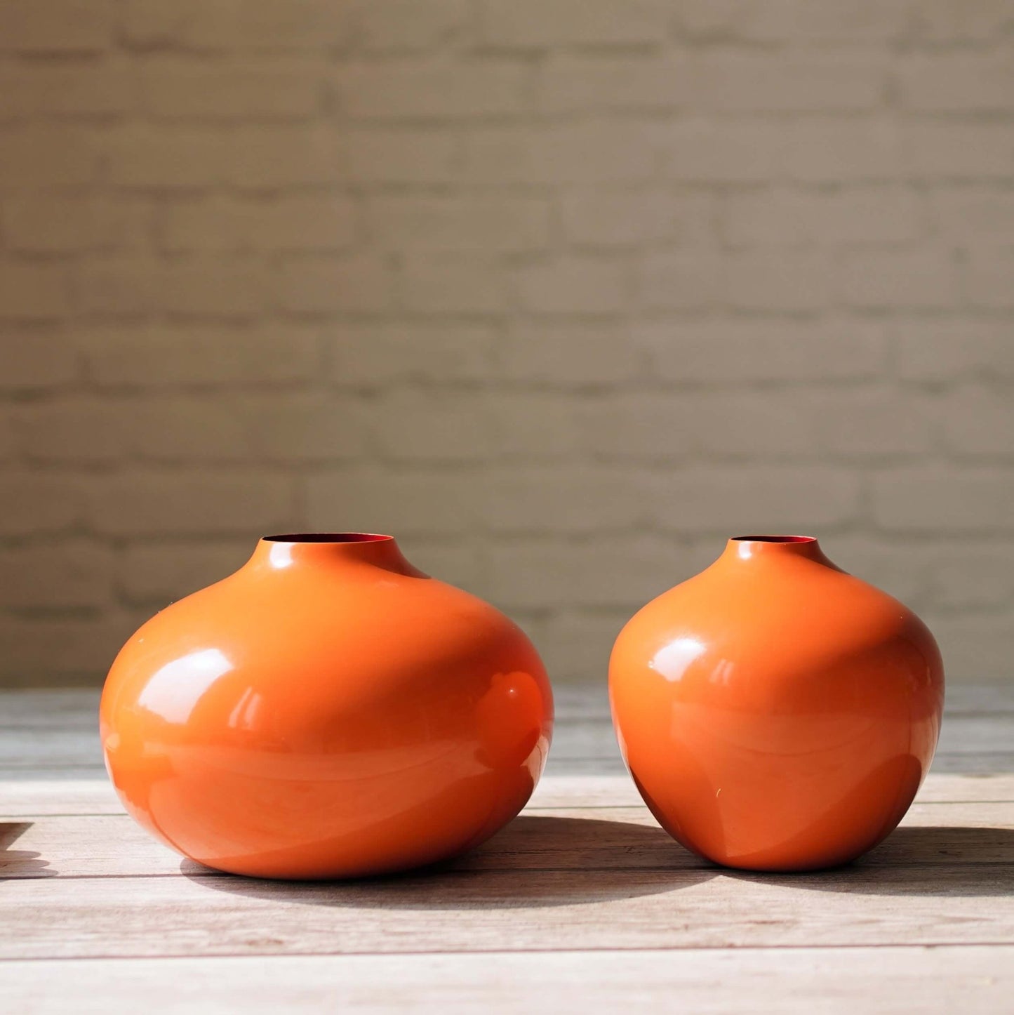 Metal Flower Vase | Rusty Orange - Behoma