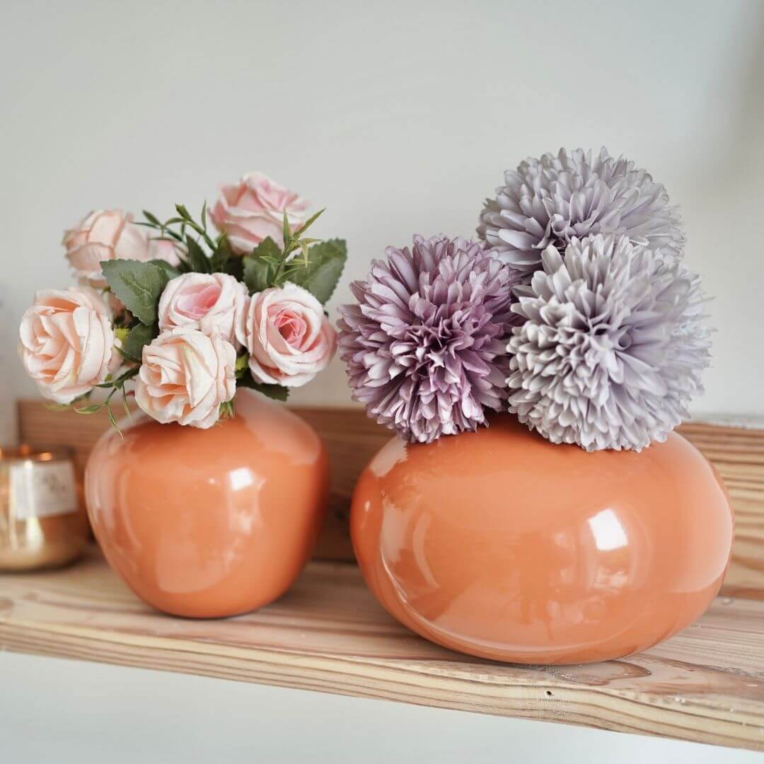 Metal Flower Vase | Rusty Orange - Behoma