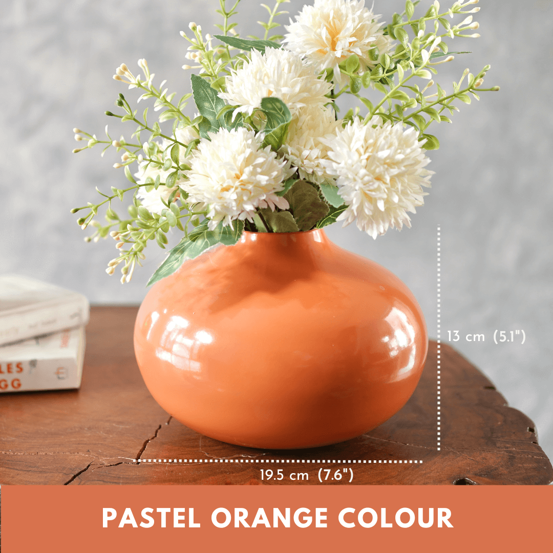 Metal Flower Vase | Rusty Orange - Behoma