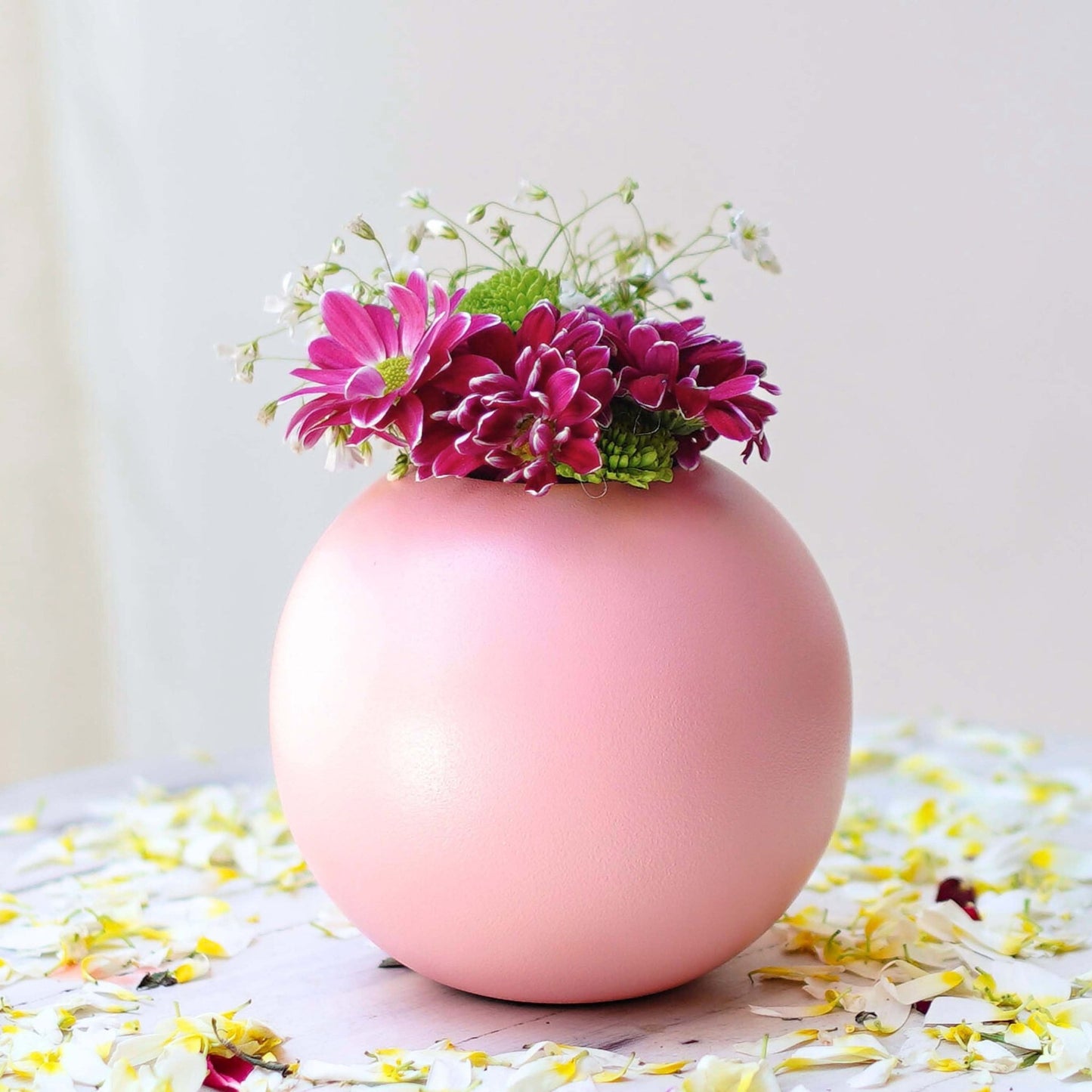 Metal Flower Vase Set of 2 | Pink - Behoma