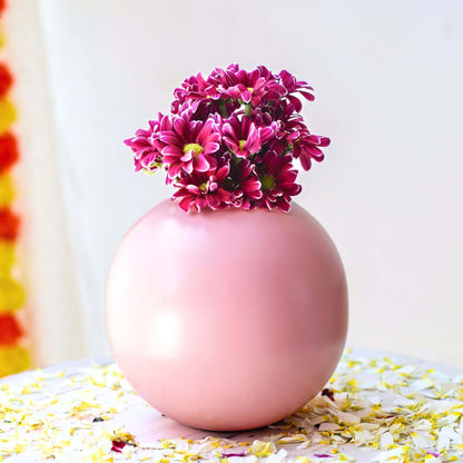 Metal Flower Vase Set of 2 | Pink - Behoma